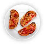 Garlic Bread With Ham 