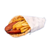 Smoked Sausage With Chips & Cheese Wrap 